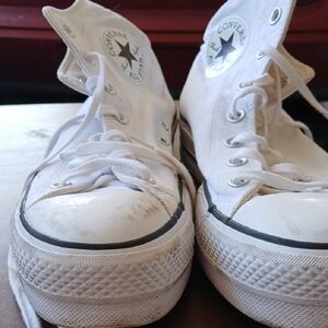 Converse White High-Top Canvas Sneakers